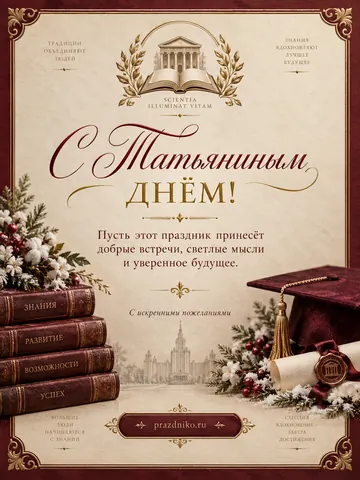 Открытка: Татьянин день