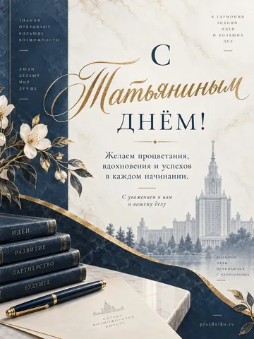 Открытка: Татьянин день