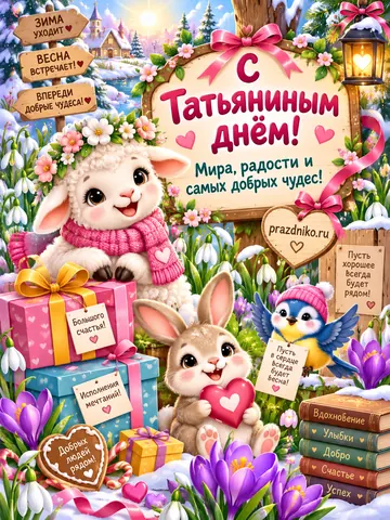 Открытка: Татьянин день
