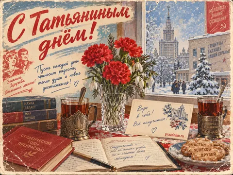 Открытка: Татьянин день