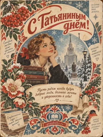 Открытка: Татьянин день