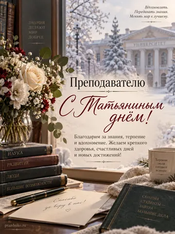 Открытка: Татьянин день