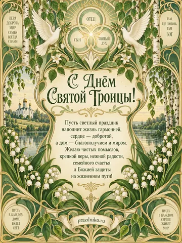 Открытка: День Святой Троицы