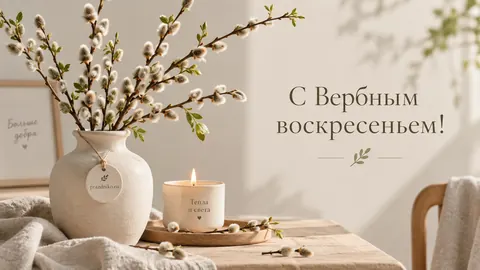 Открытка: Вербное воскресенье