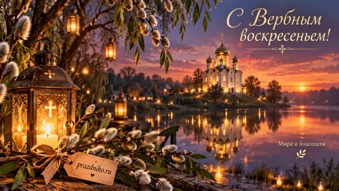 Открытка: Вербное воскресенье
