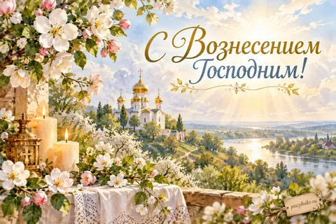 Открытка «Вознесение Господне»: С Вознесением Господним!