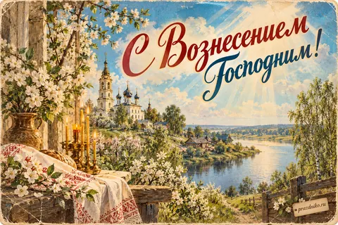 Открытка «Вознесение Господне»: С Вознесением Господним!