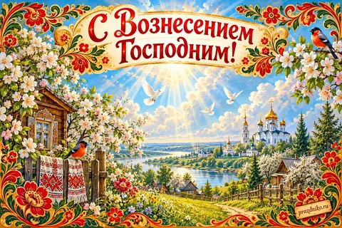 Открытка «Вознесение Господне»: С Вознесением Господним!