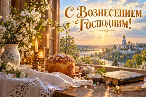 Открытка «Вознесение Господне»: С Вознесением Господним!