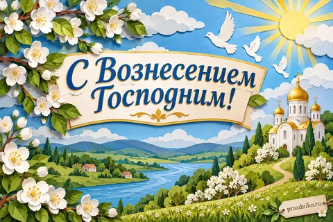Открытка «Вознесение Господне»: С Вознесением Господним!