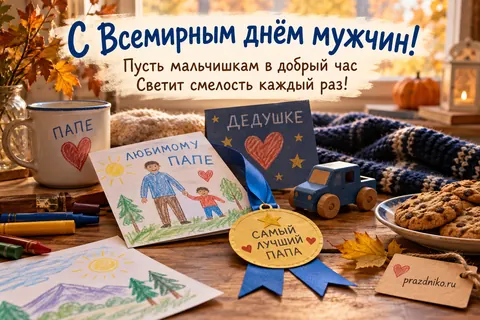 Открытка «Всемирный день мужчин» — папе: С Всемирным днём мужчин!
Пусть мальчишкам в добрый час
Светит смелость каждый раз!
Папе
Любимому папе
Дедушке
Самый лучший папа