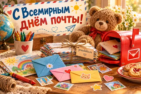 Открытка «Всемирный день почты»: С Всемирным Днём почты!