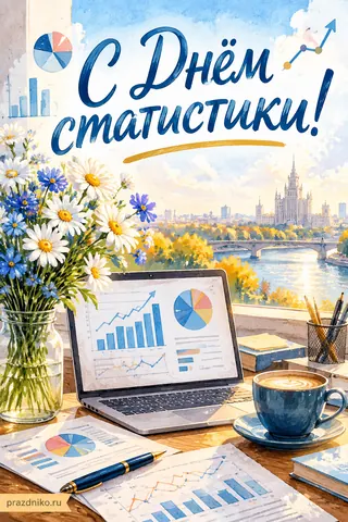 Открытка «Всемирный день статистики»: С Днём статистики!