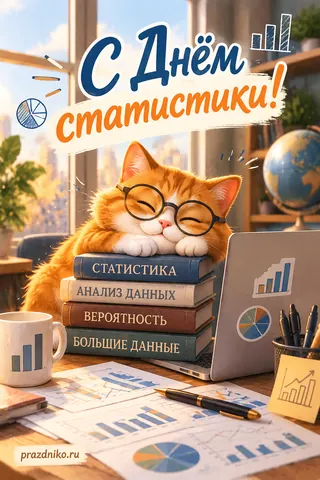 Открытка «Всемирный день статистики»: С Днём статистики!