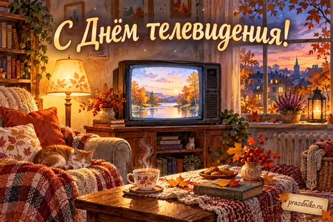 Открытка «Всемирный день телевидения»: С Днём телевидения!