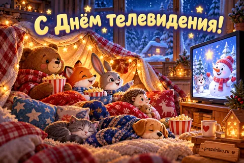 Открытка «Всемирный день телевидения»: С Днём телевидения!