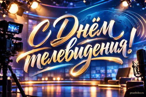 Открытка «Всемирный день телевидения»: С Днём телевидения!
