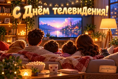Открытка «Всемирный день телевидения»: С Днём телевидения!