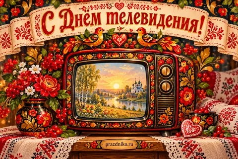 Открытка «Всемирный день телевидения»: С Днём телевидения!