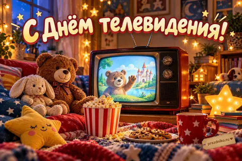 Открытка «Всемирный день телевидения»: С Днём телевидения!