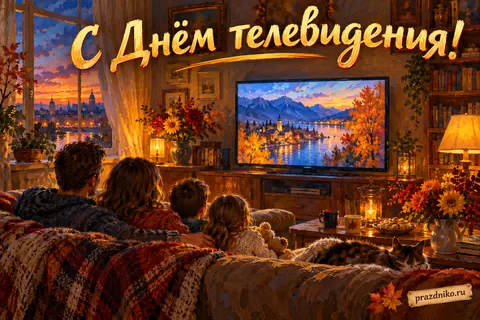 Открытка «Всемирный день телевидения»: С Днём телевидения!