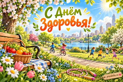 Открытка «Всемирный день здоровья»: С Днём здоровья!