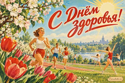 Открытка «Всемирный день здоровья»: С Днём здоровья!