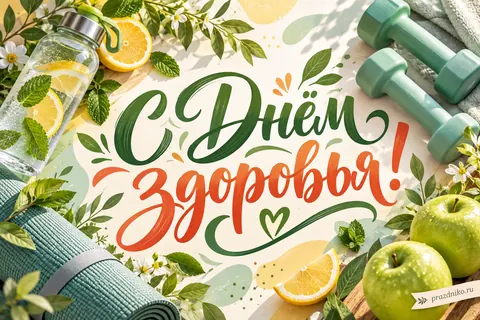 Открытка «Всемирный день здоровья»: С Днём здоровья!