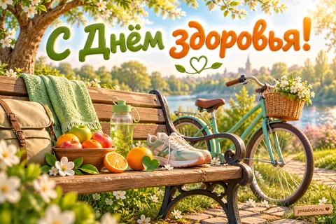 Открытка «Всемирный день здоровья»: С Днём здоровья!