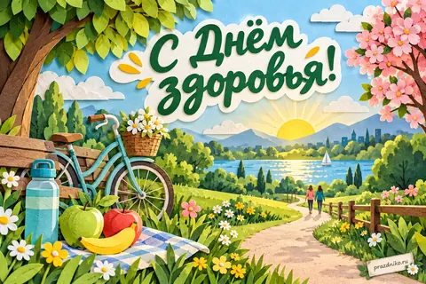 Открытка «Всемирный день здоровья»: С Днём здоровья!