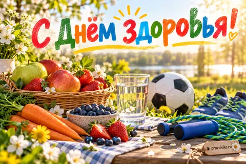 Открытка «Всемирный день здоровья»: С Днём здоровья!