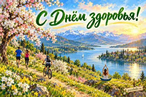 Открытка «Всемирный день здоровья»: С Днём здоровья!