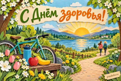 Открытка «Всемирный день здоровья»: С Днём здоровья!
